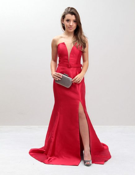 vestido formatura abc vermelho